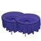 82" Bulk 12 Pc. Purple Banquet-Style Round Disposable Plastic Tablecloths